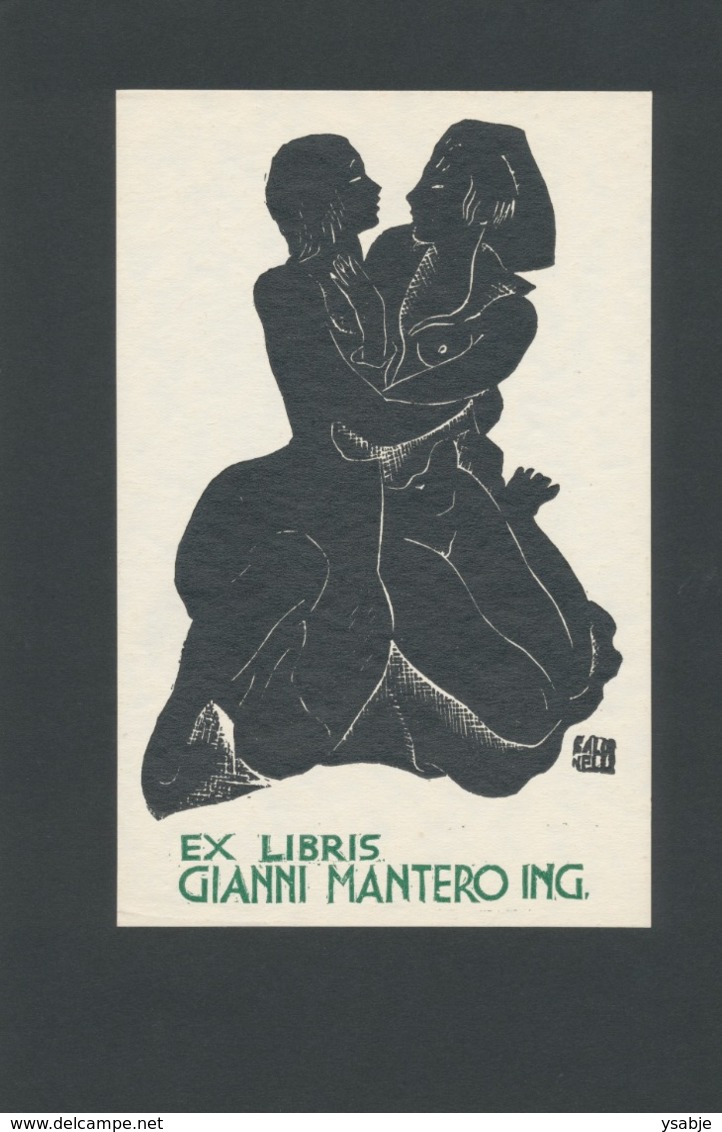 Ex Libris Gianni Mantero - Armando Baldinelli (1908-2002) - Erotica - Ex-Libris