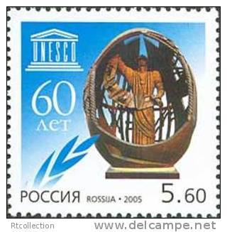 Russia 2005 UNESKO 60th Anniversary United Nation Commuity Organization Architecture Momument UNESCO MNH Michel 1293 - Collections