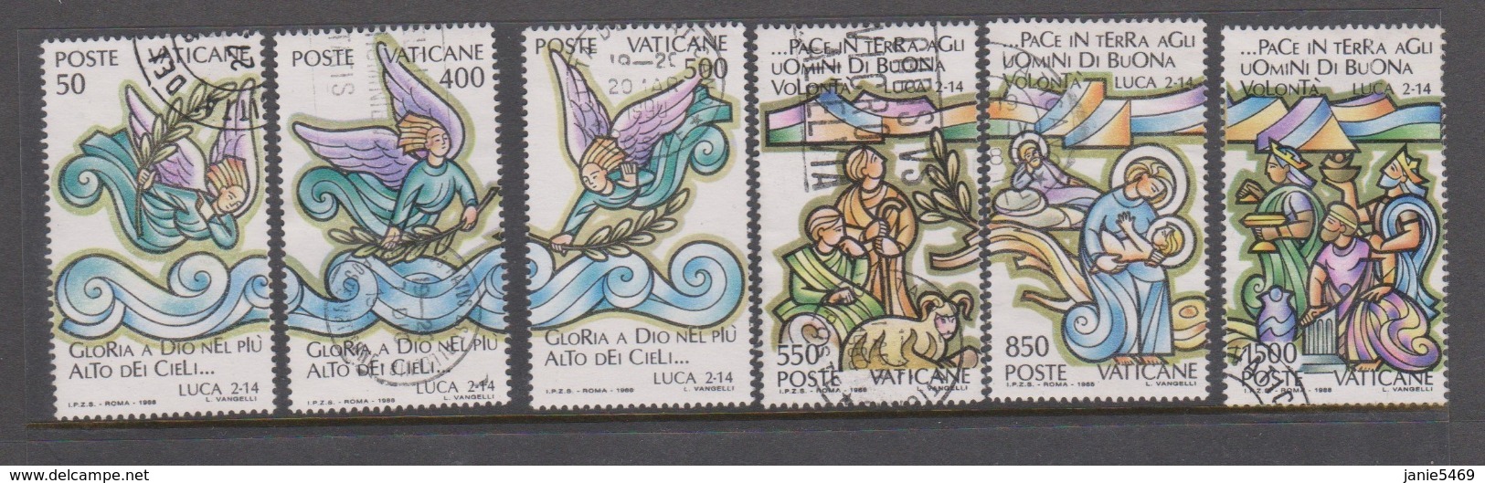 Vatican City S 855A-60 1988 Christmas.used - Oblitérés