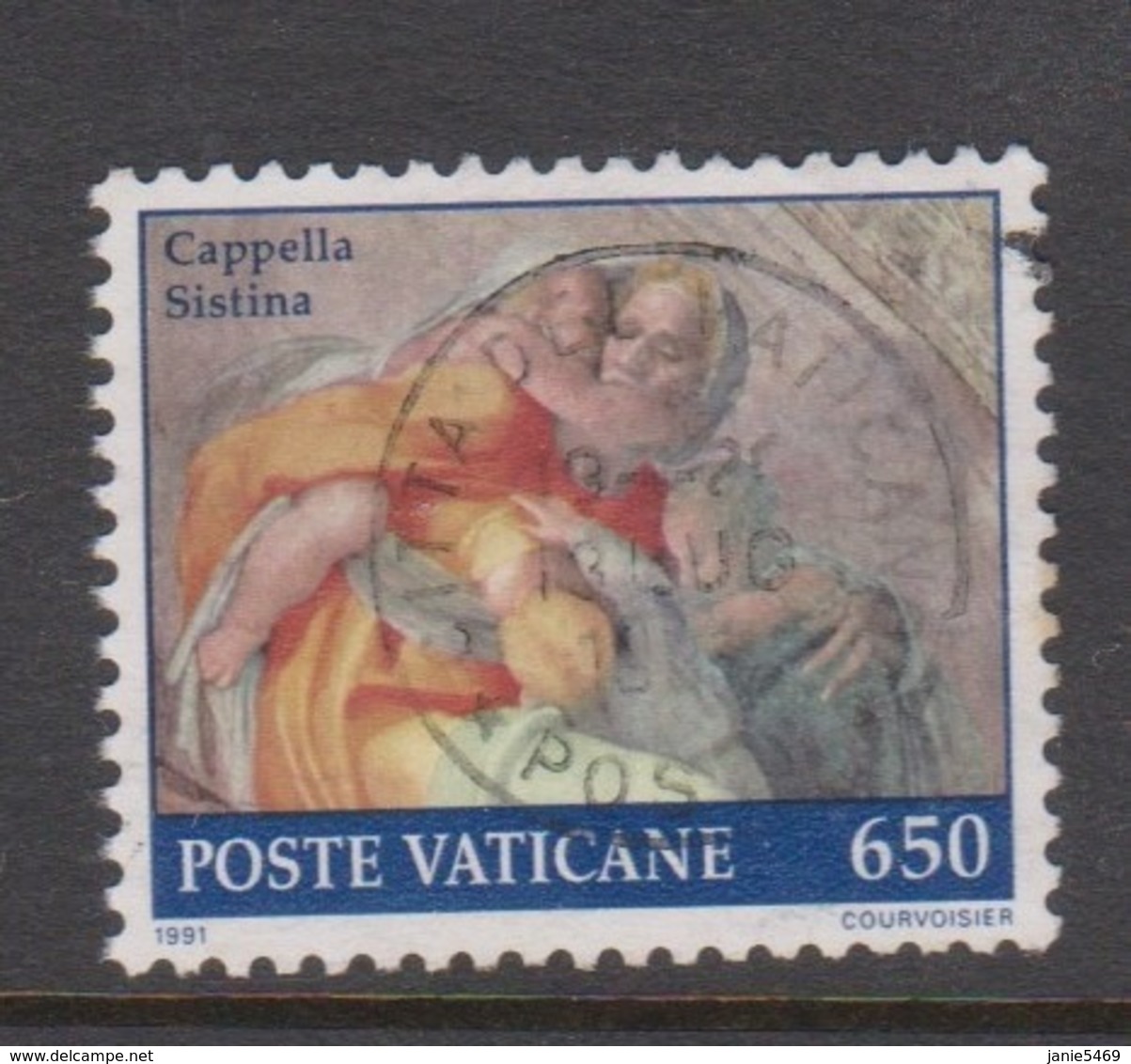 Vatican City S 914 1991 Sistine Chapel.650 Lire,Used - Used Stamps