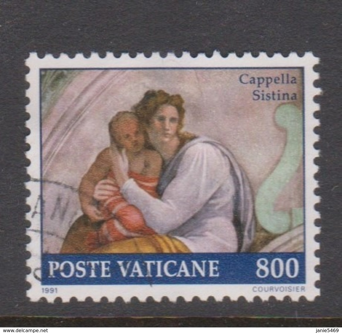 Vatican City S 915 1991 Sistine Chapel.800 Lire,Used - Used Stamps