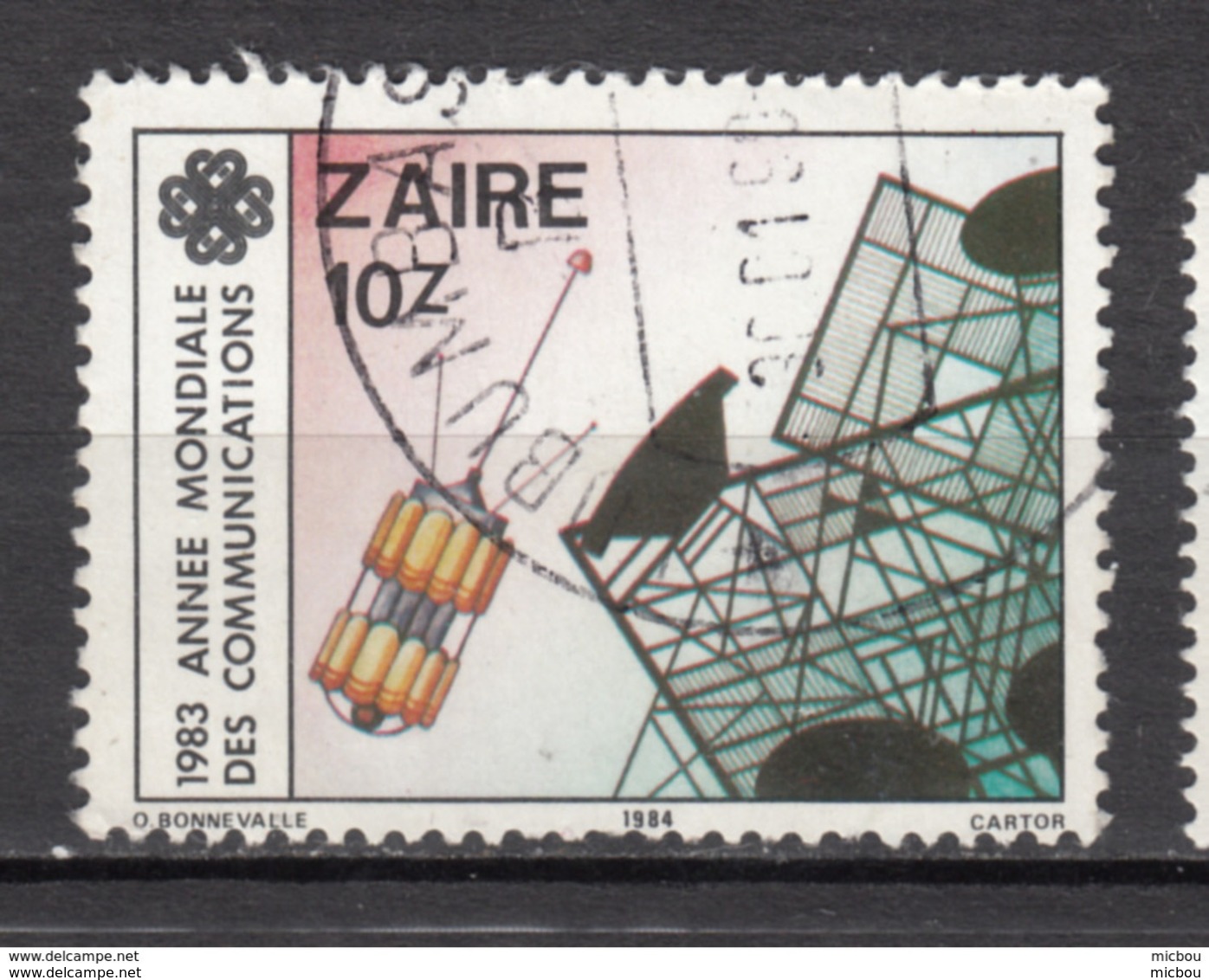 ##28, Zaire, Télécom, Satellite, Uit - Oblitérés