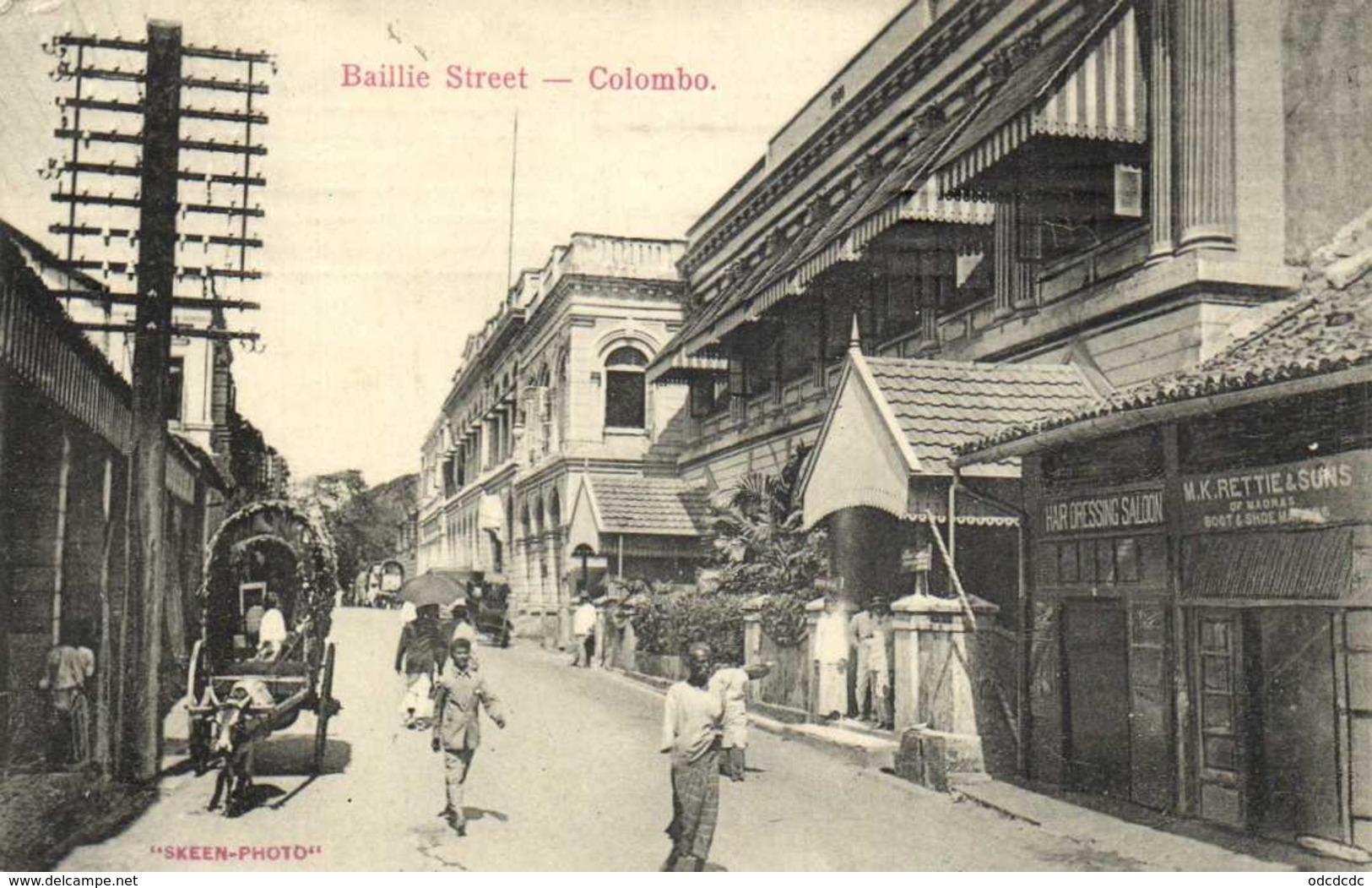 Bailly Strrt Colombo  RV Beau Timbre 6 Cents Ceylon Postage - Sri Lanka (Ceylon)