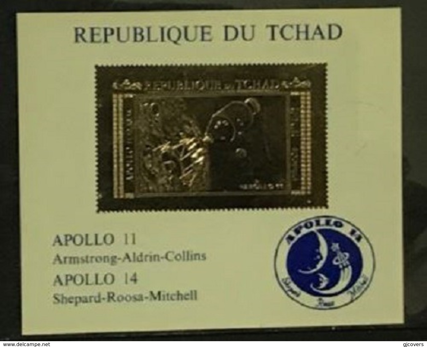 Chad Tchad  Gold Foil 1971 Apollo 11 And 14 - S/S - Chad (1960-...)