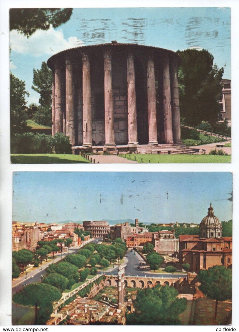ITALIE . ITALIA . ROME . ROMA . " FORO " & " TEMPIO DI VESTA " . 2 CPM - Réf. N°23264 - - Verzamelingen