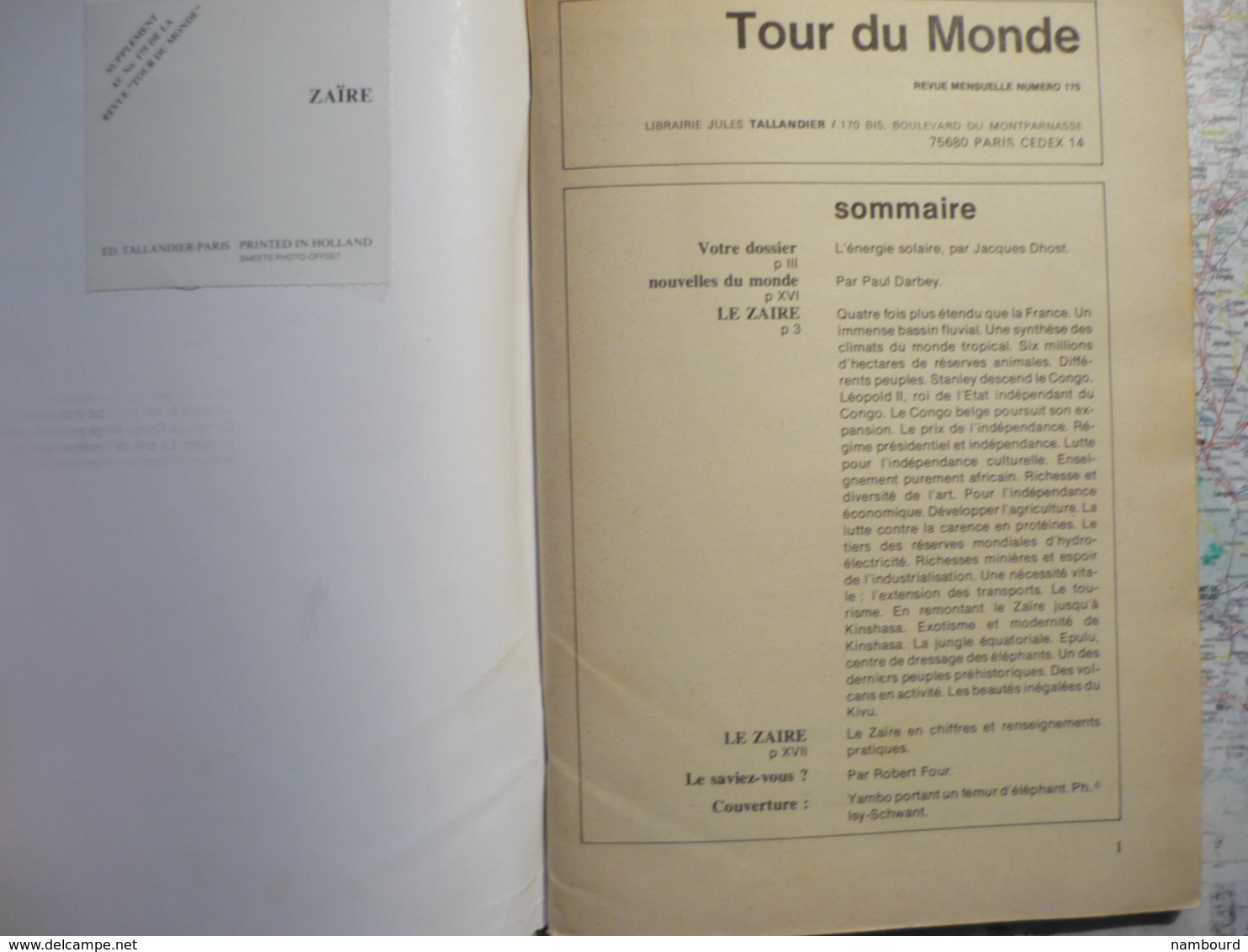 Tour Du Monde Association Française De Géographie Zaïre (ex Congo Kinshasa) N°175 15 Avril 1974 - Géographie