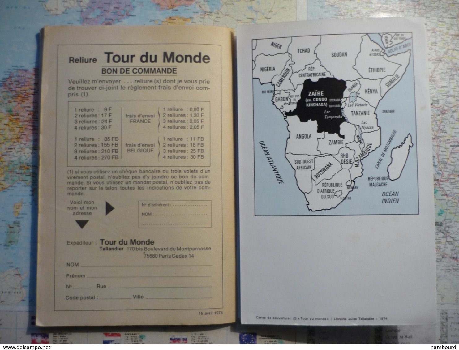 Tour Du Monde Association Française De Géographie Zaïre (ex Congo Kinshasa) N°175 15 Avril 1974 - Géographie