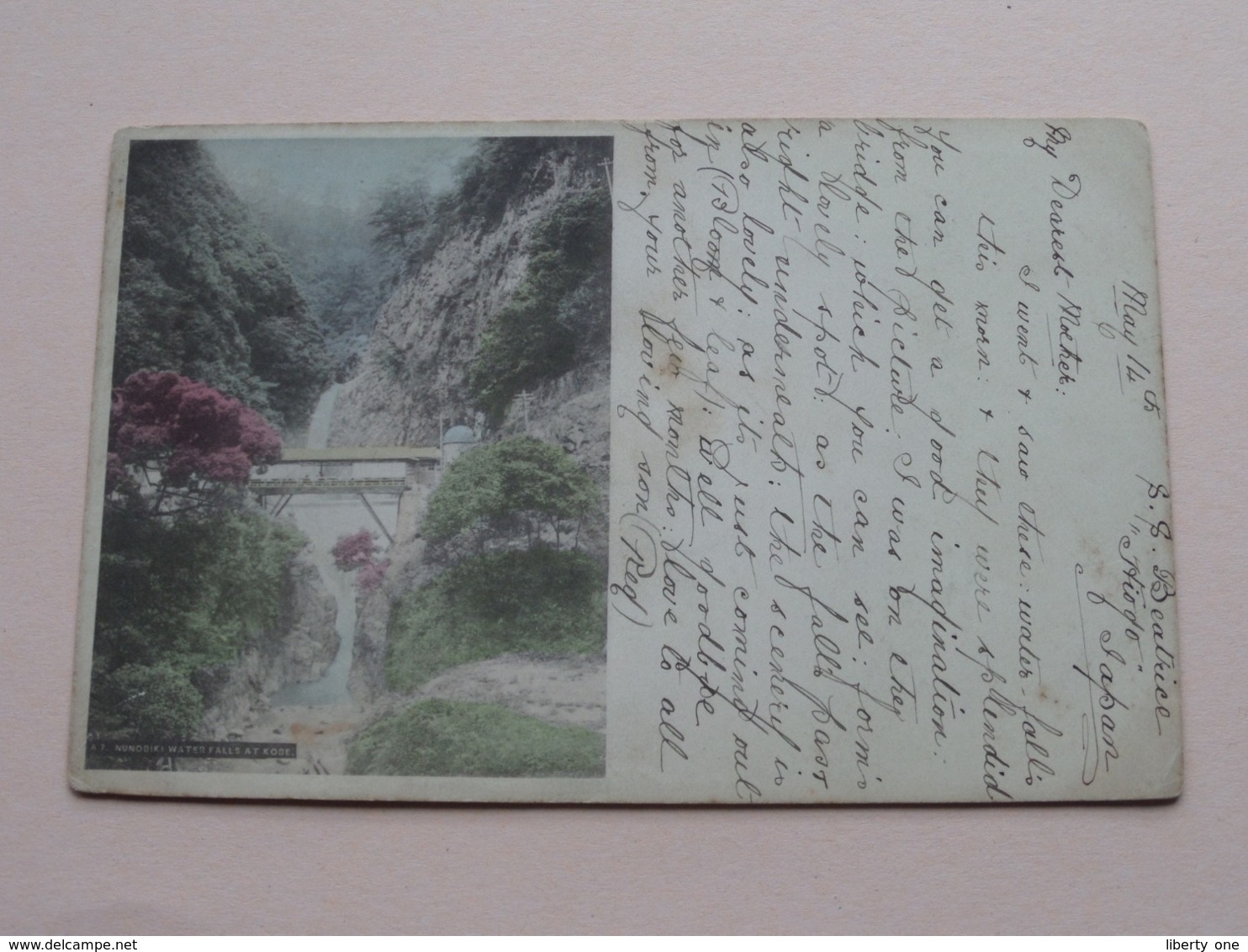 NUNOBIKI Water Falls At KOBE ( A 7 ) Anno 1905 ( Zie/voir Photo Voor Details ) ! - Kobe