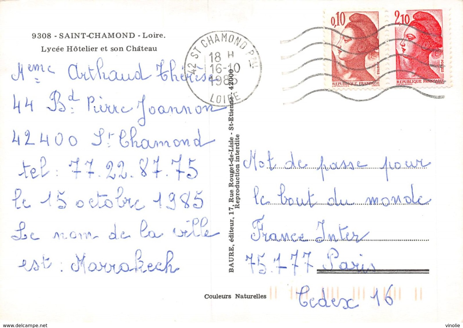 PIE-Z AR-19-2048 : SAINT CHAMOND. LYCEE HOTELIER. VUES MULTIPLES. - Saint Chamond