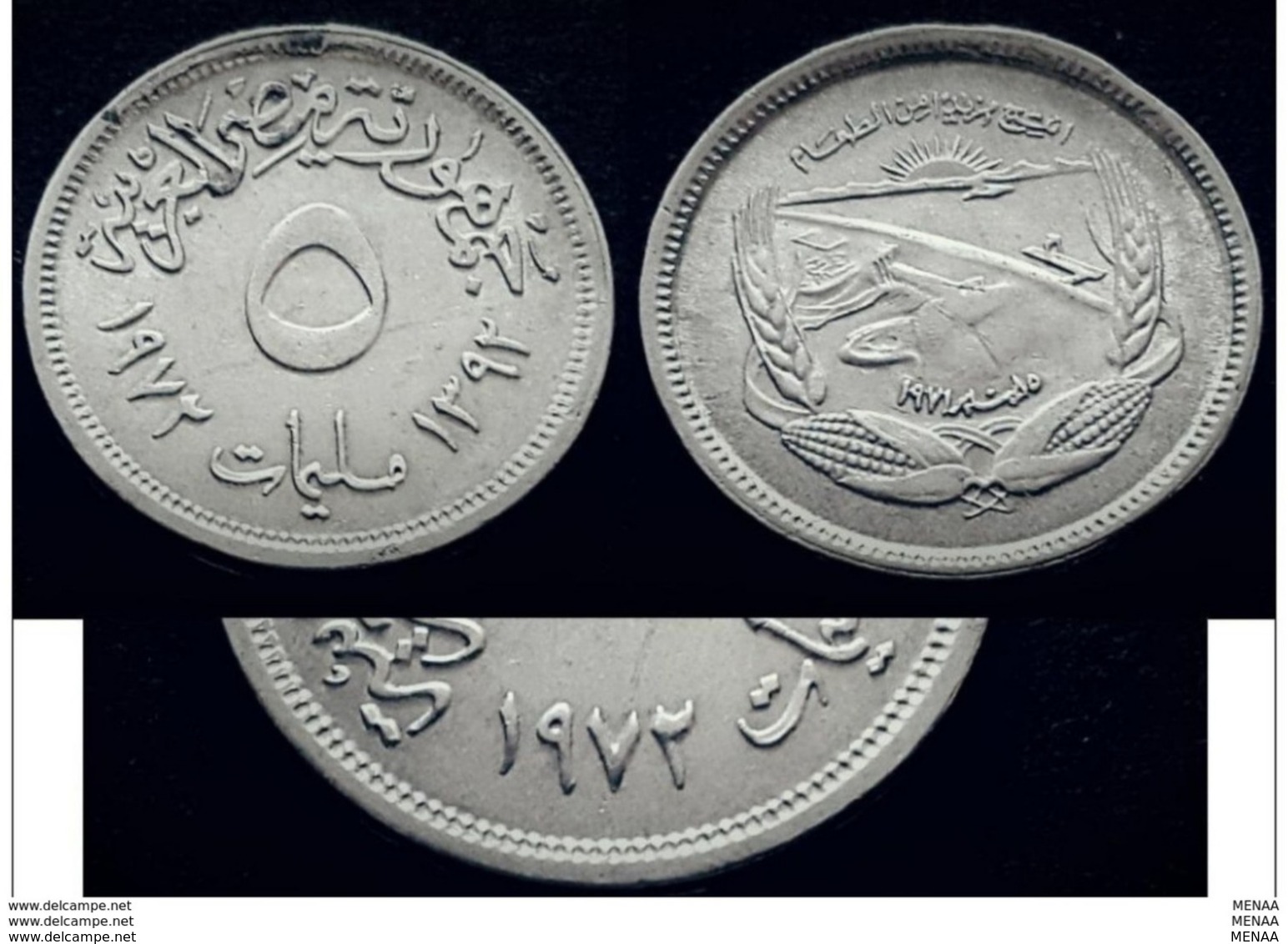 EGYPT - Mule 5 Milliemes - F.A.O - 1972 Instead Of 1973 - KM 433 - V Rare - Egypt