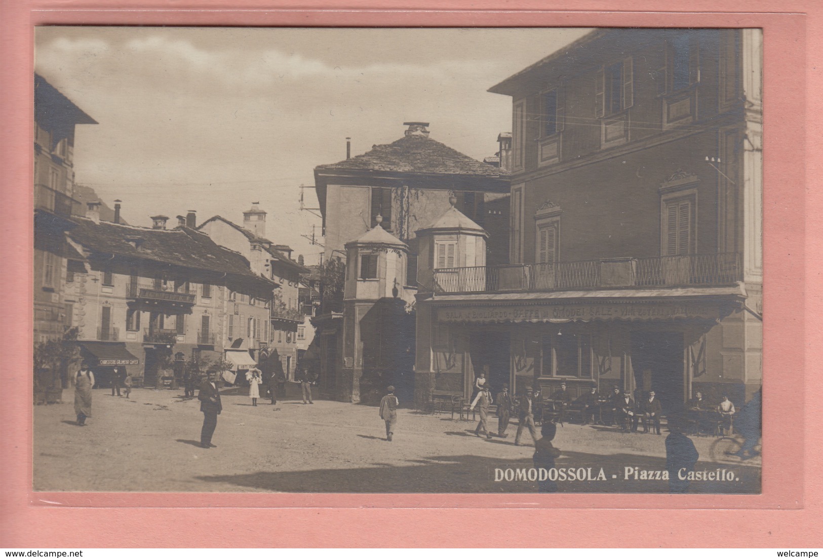 OLD PHOTO POSTCARD - ITALY - ITALIA - DOMODOSSOLA - ANIMATED STREET SCENE - Verbania