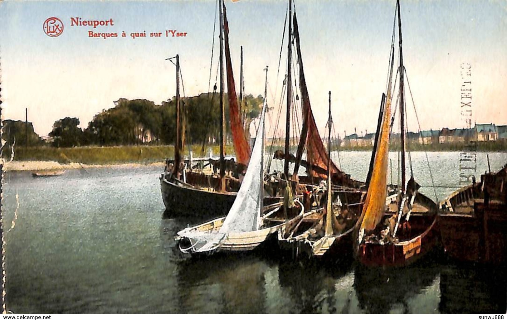 Nieuwpoort Barques à Quai Sur L'Yser Nieuport (couleurs) - Nieuwpoort