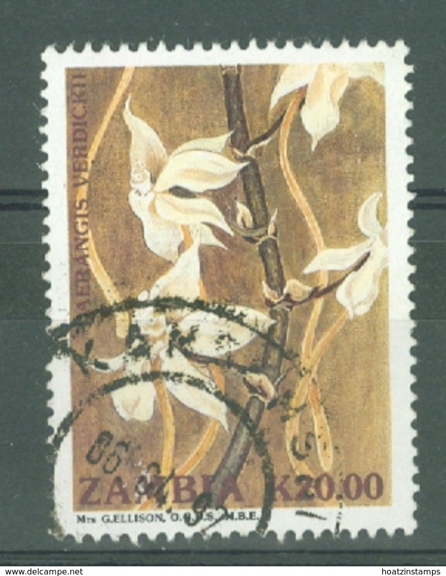 Zambia: 1992   Orchids    SG695   K20     Used - Zambie (1965-...)