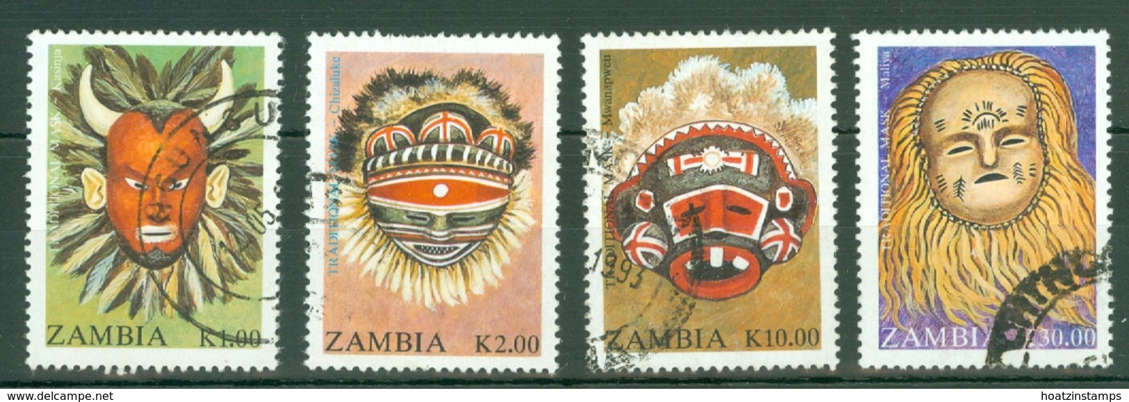 Zambia: 1992   Tribal Masks     Used - Zambia (1965-...)