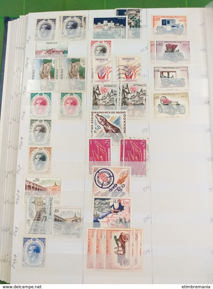 LOT N° 1127  MONACO un bon classeur de timbres neufs ** ou obl.