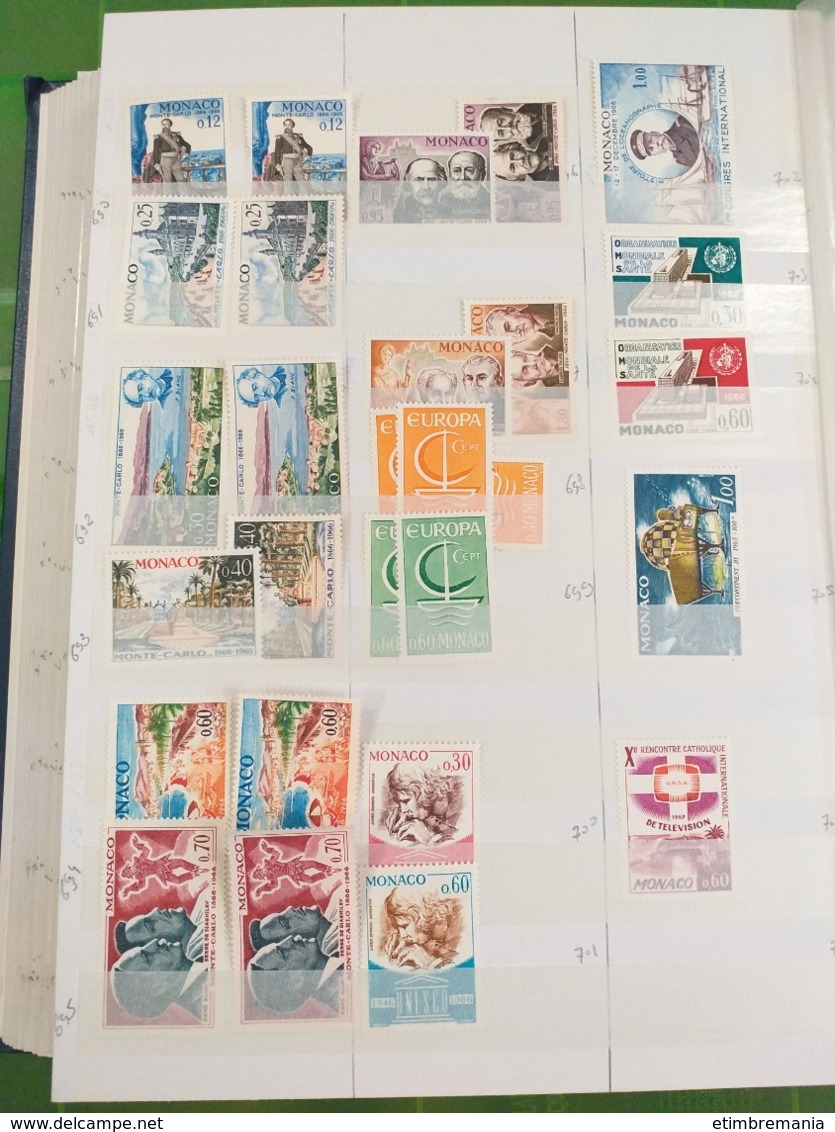 LOT N° 1127  MONACO un bon classeur de timbres neufs ** ou obl.