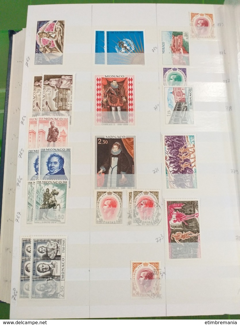 LOT N° 1127  MONACO un bon classeur de timbres neufs ** ou obl.