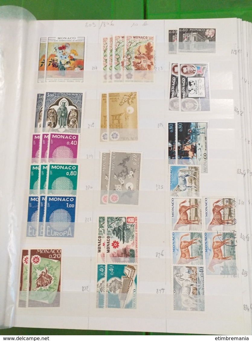 LOT N° 1127  MONACO un bon classeur de timbres neufs ** ou obl.