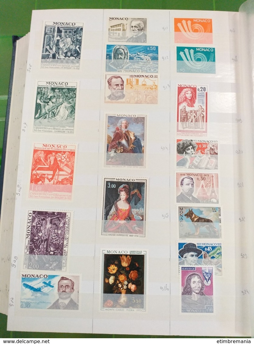 LOT N° 1127  MONACO un bon classeur de timbres neufs ** ou obl.