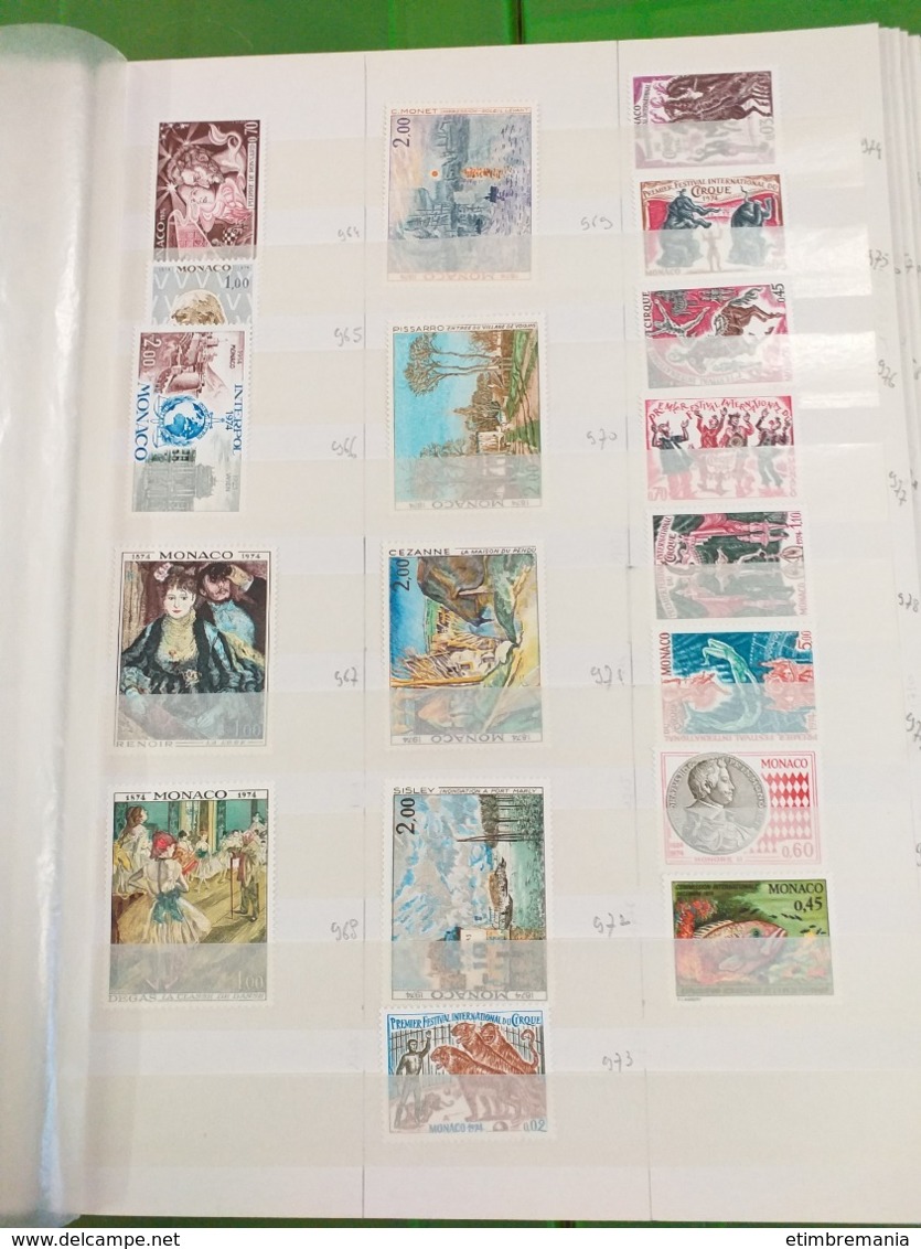 LOT N° 1127  MONACO un bon classeur de timbres neufs ** ou obl.