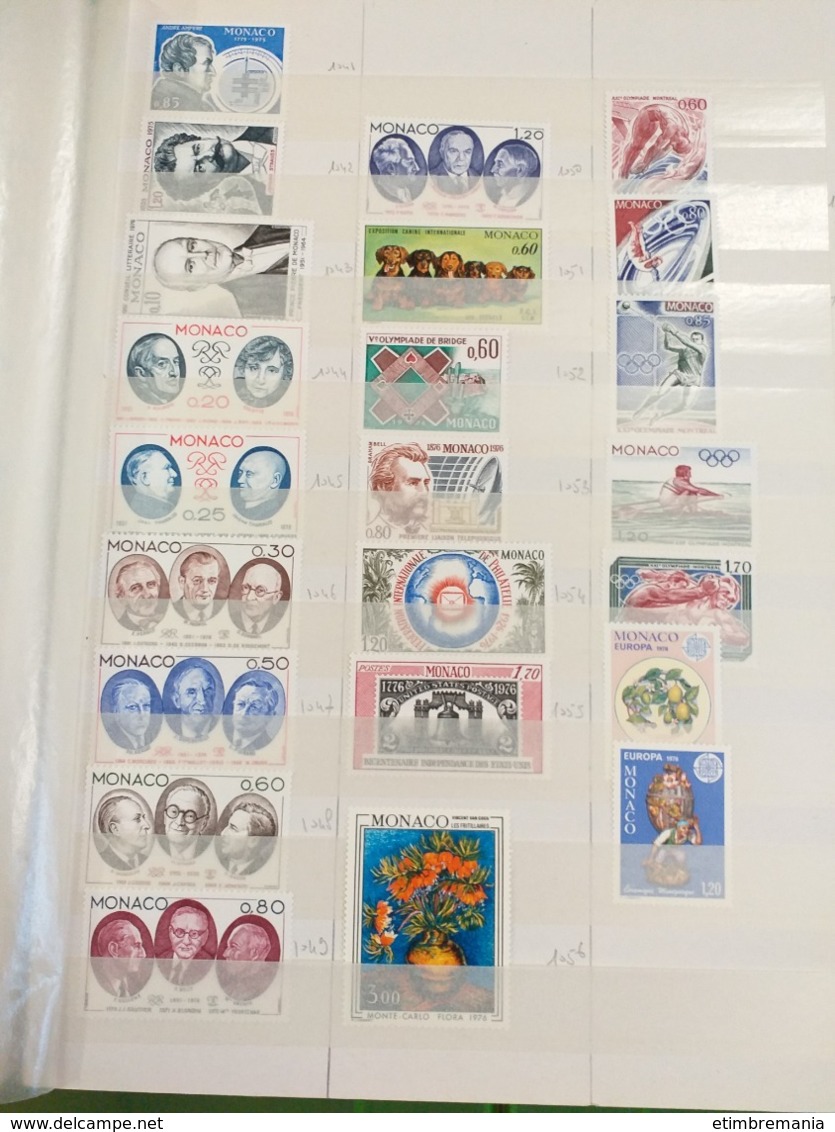 LOT N° 1127  MONACO un bon classeur de timbres neufs ** ou obl.