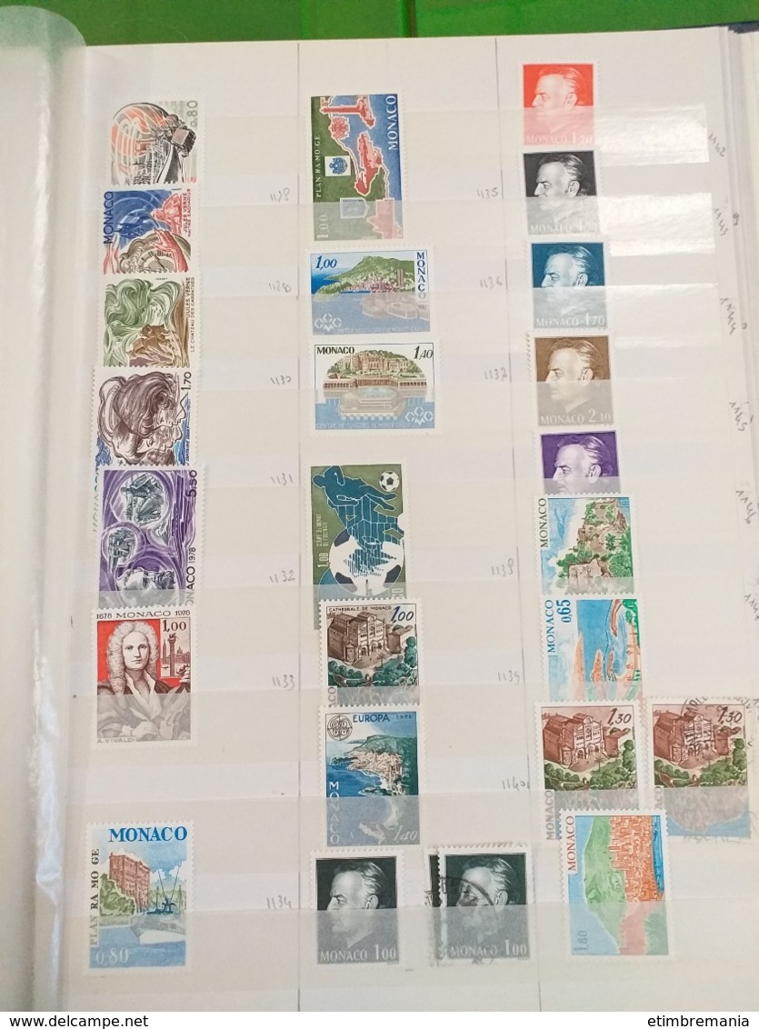 LOT N° 1127  MONACO un bon classeur de timbres neufs ** ou obl.