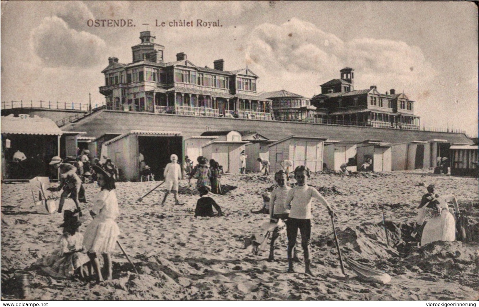 ! Alte Ansichtskarte Ostende, Oostende, Le Chalet Royal, 1915, Feldpost, Hitzacker - Oostende