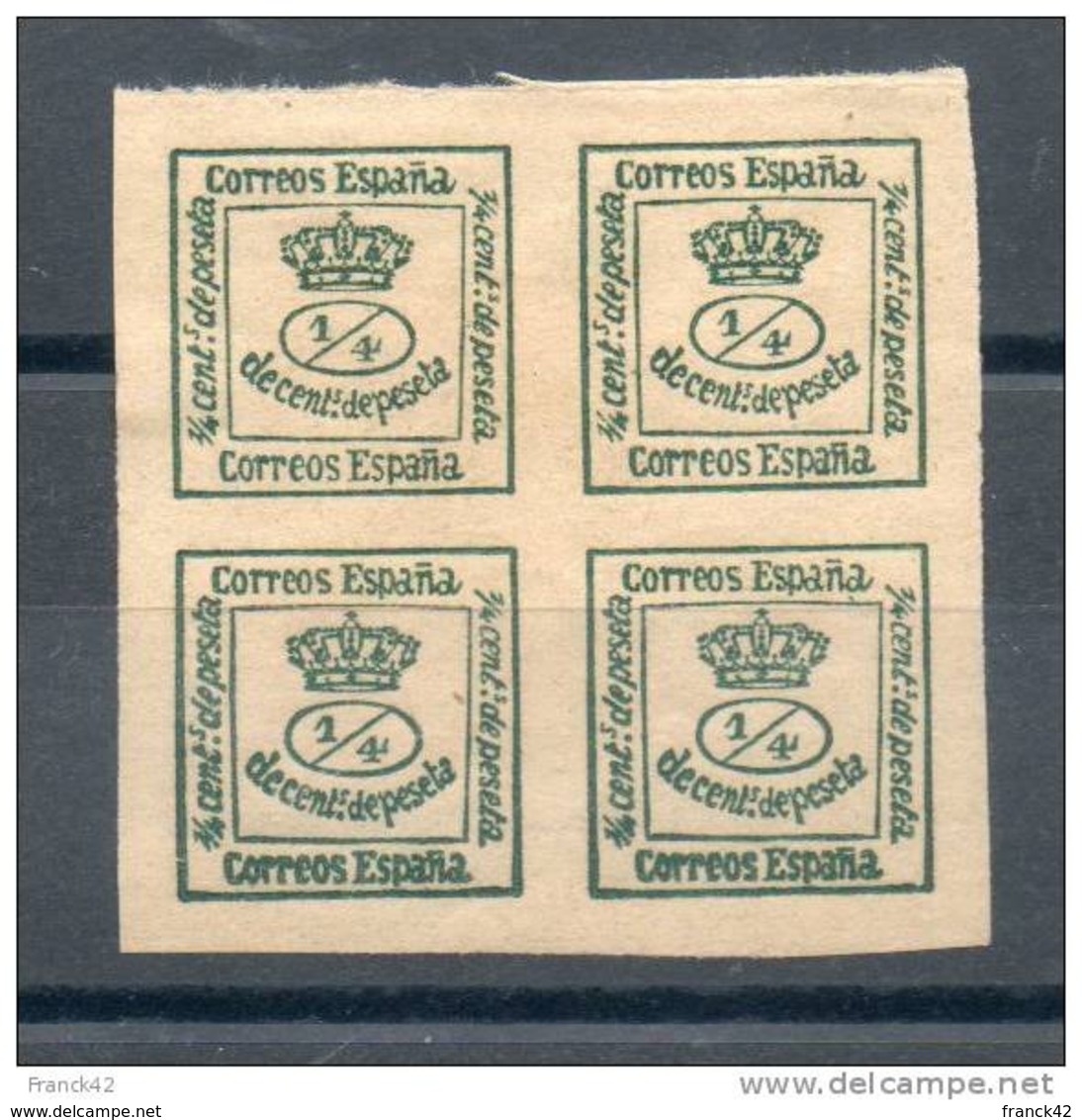 Espagne. 4/4 Vert Foncé - Unused Stamps