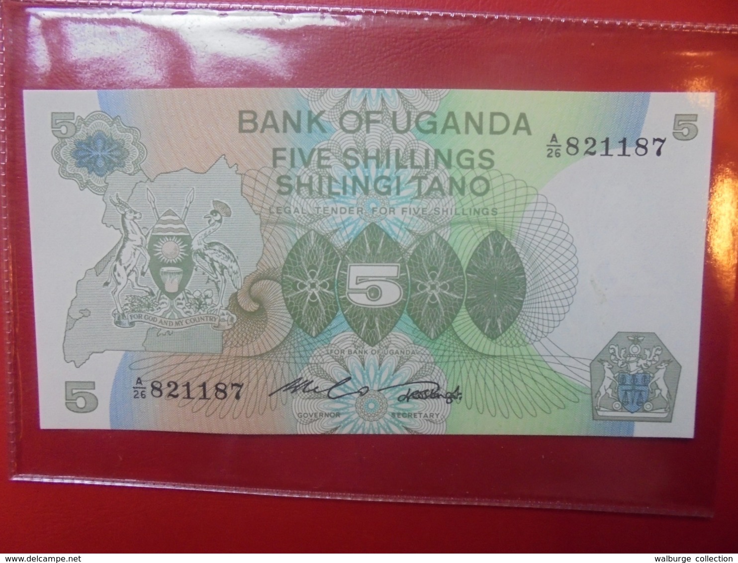 OUGANDA 5 SHILLINGS 1982 PEU CIRCULER/NEUF (B.9) - Oeganda