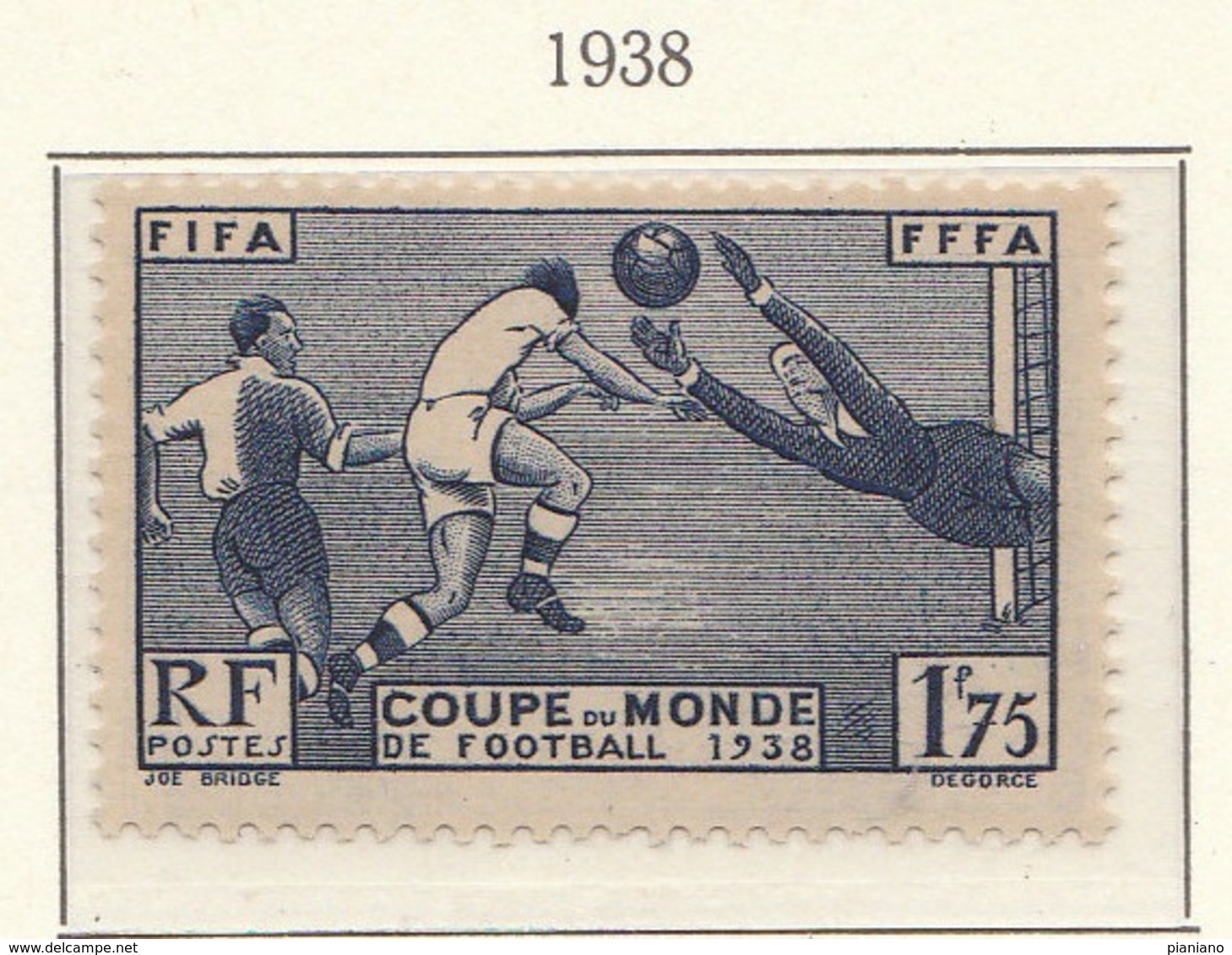 PIA - FRA - 1938 : 3° Campionato Del Mondo Di Calcio A Parigi - (Yv  396) - 1938 – Frankreich