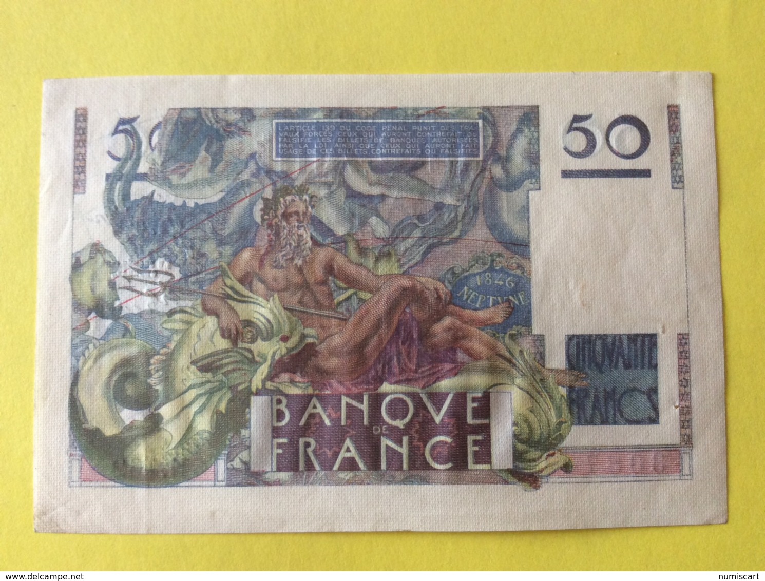 Le Verrier Type De 1950 Parfait état Comme Neuf Superbe Billet Sans Trace D Aiguille - 50 F 1946-1951 ''Le Verrier''