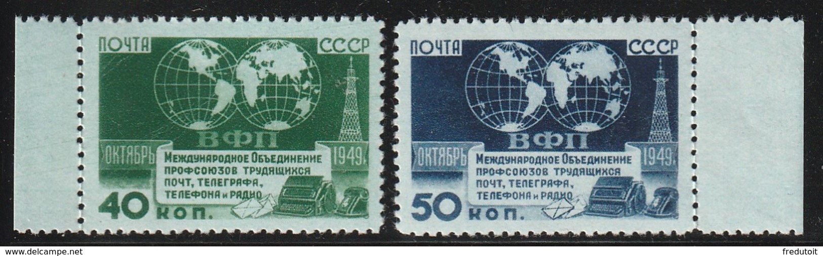 URSS - N°1423/4 * (1950) . - Unused Stamps