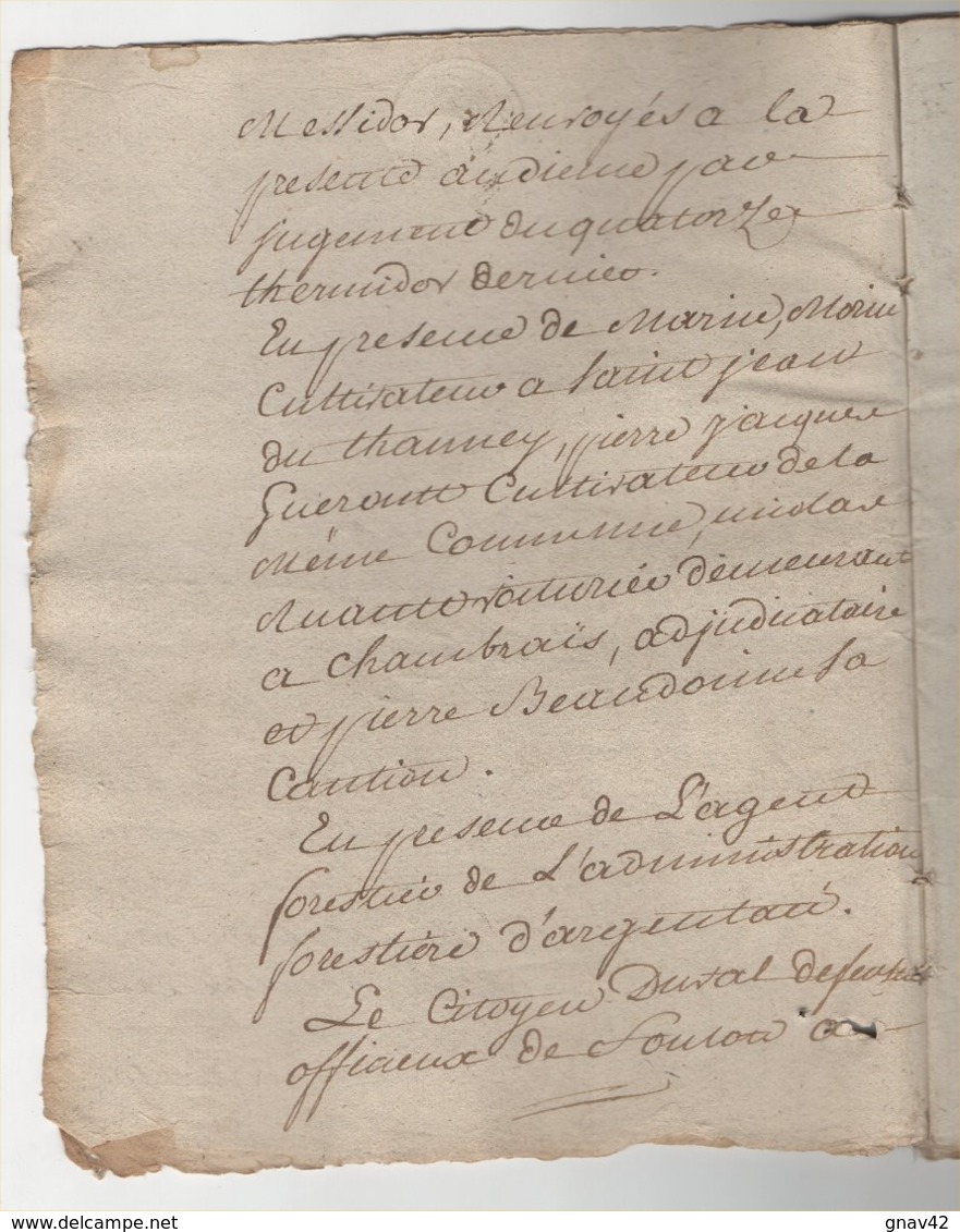 Eure Acte De 36 Pages La Chapelle Gauthier , La Vespierre , Bernay ,  St Jean De Thenney An 5 - Manuscripts