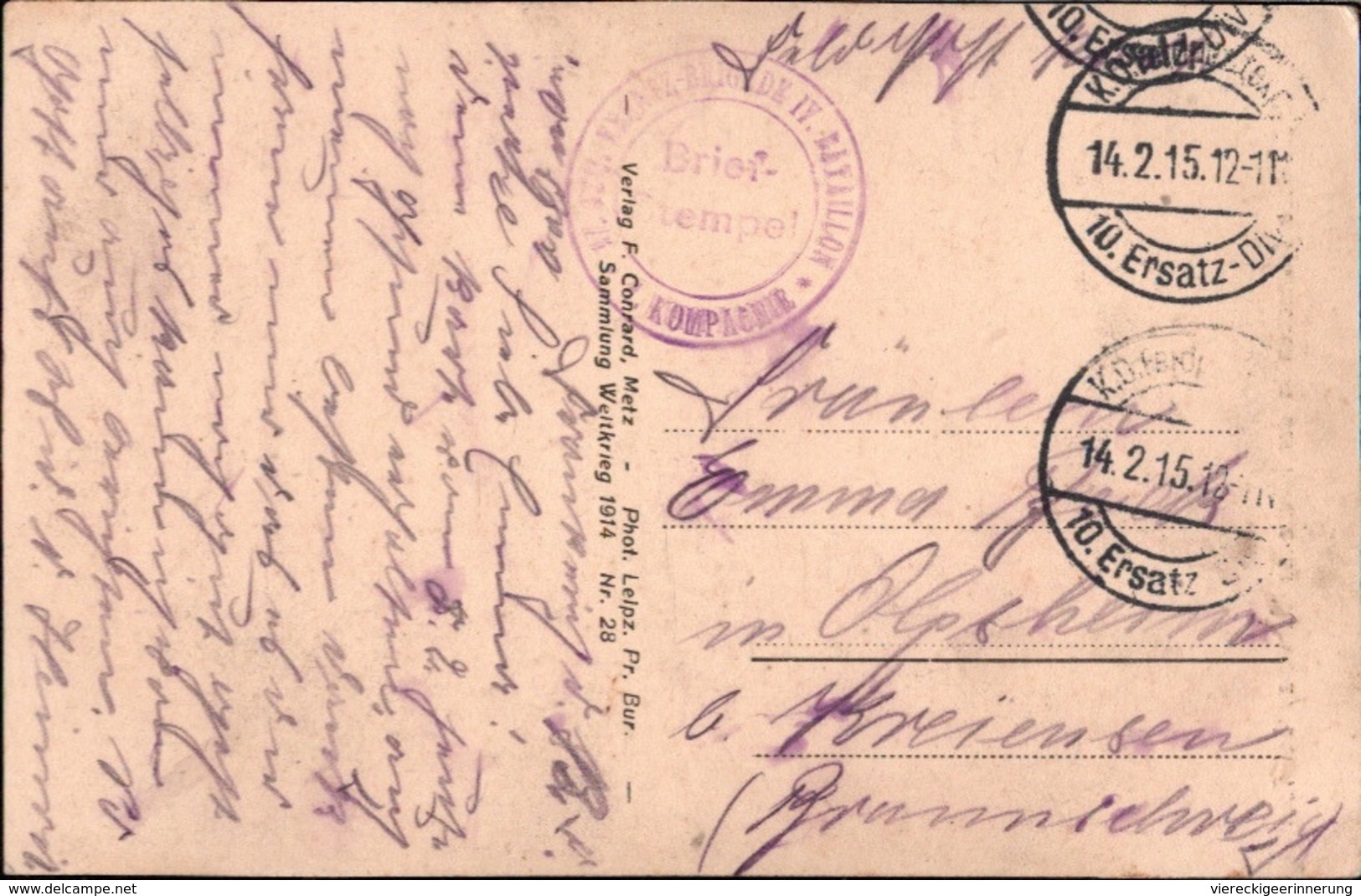 ! [55] Cpa,  Carte Postale, Varvinay, Kirche, Eglise, 1.Weltkrieg, Feldpost, 1915 - Otros & Sin Clasificación