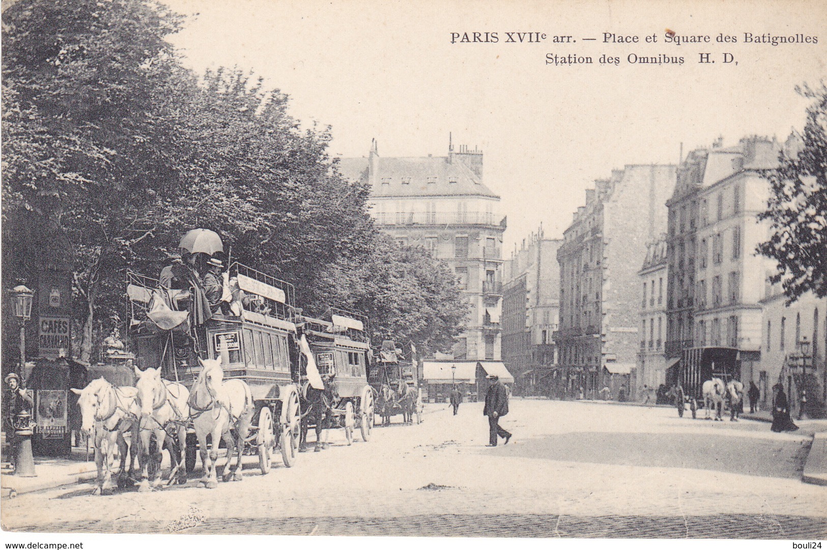 BAD- PARIS PLACE ET SQUARE DES BATIGNOLLES STATION DES OMNIBUS - Distretto: 17