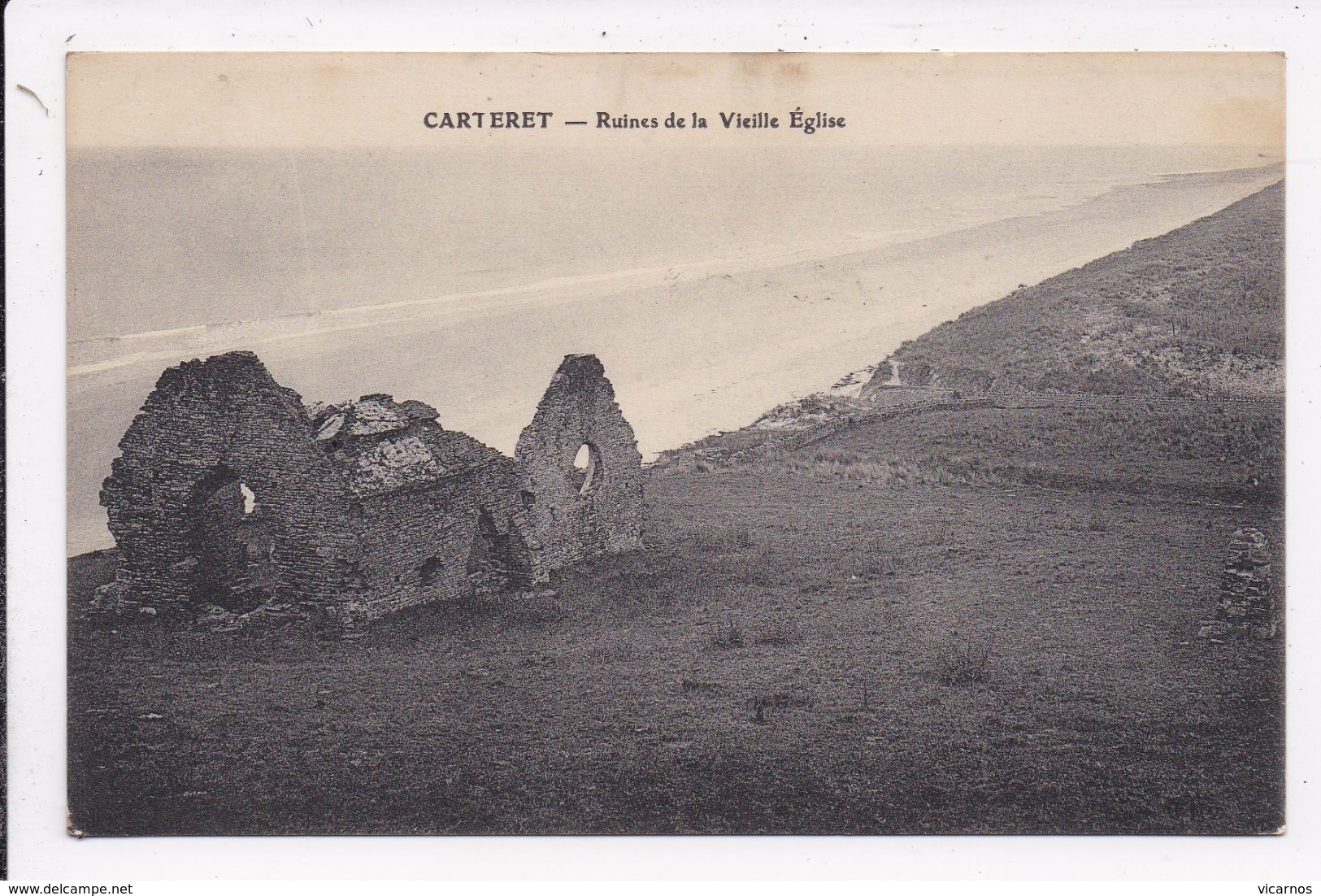 CP 50 CARTERET Ruines De La Vieille église - Carteret