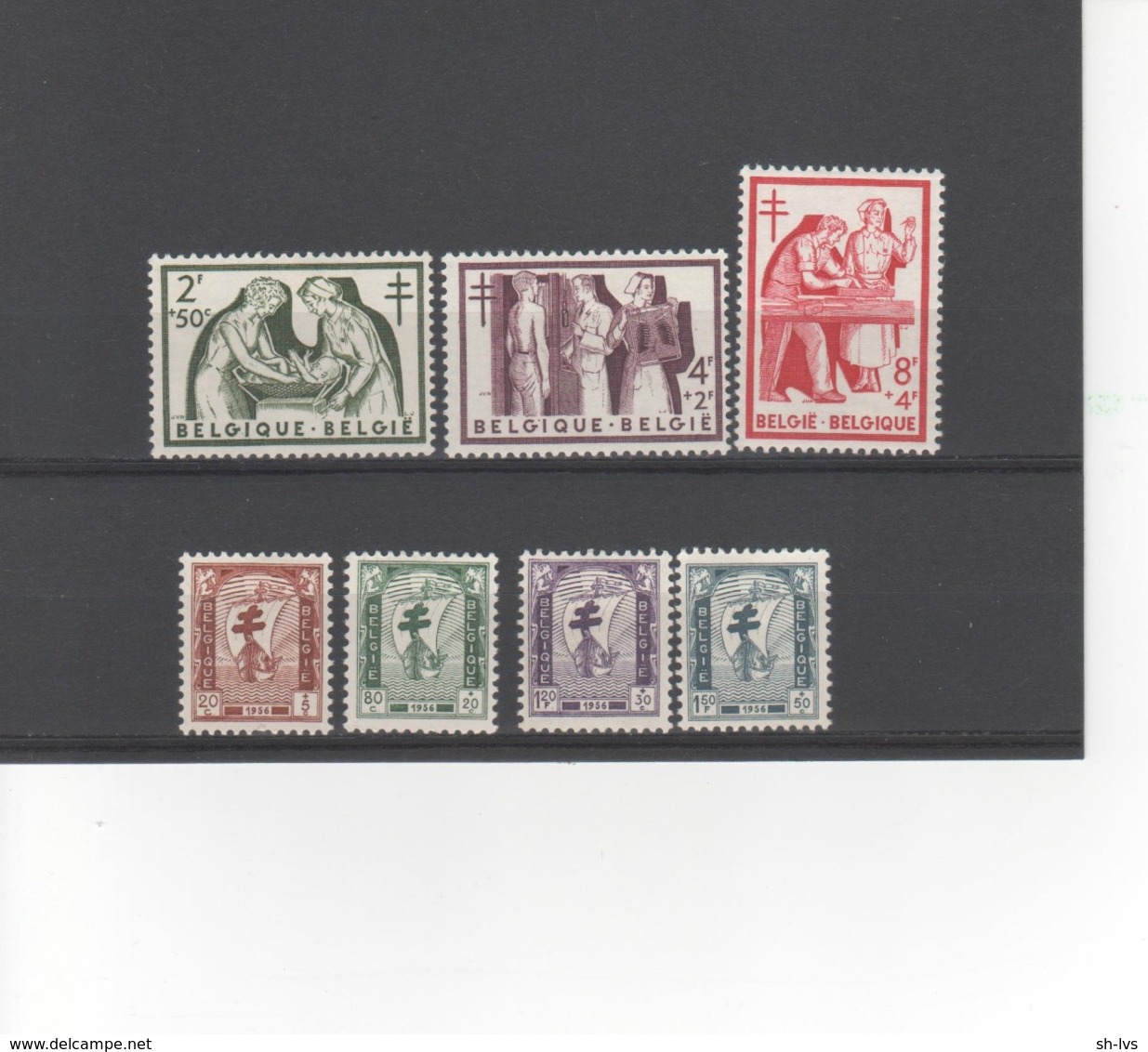 BELGIE - 1956 - ANTITERINGZEGELS - VERPLEGING - Unused Stamps