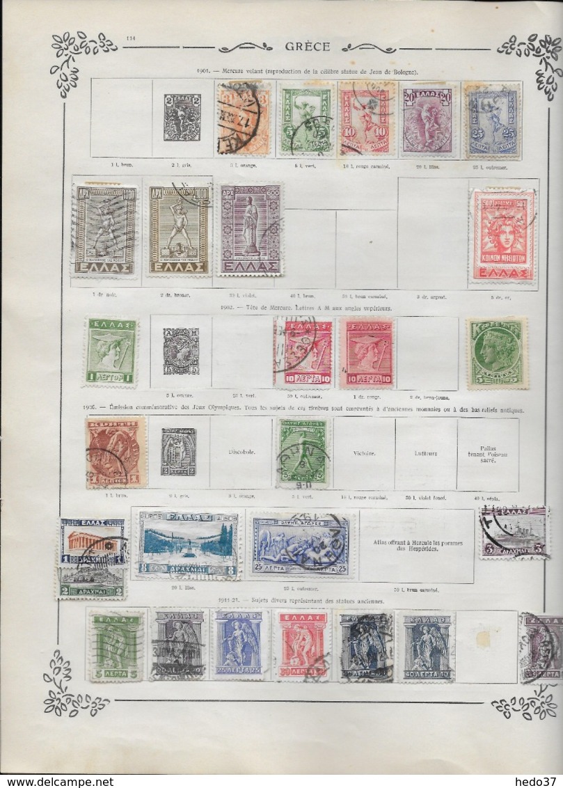 Grèce Collection Ancienne Sur Charnière - Timbres Oblitérés/neufs * B/TB - 10 Scans - Collections