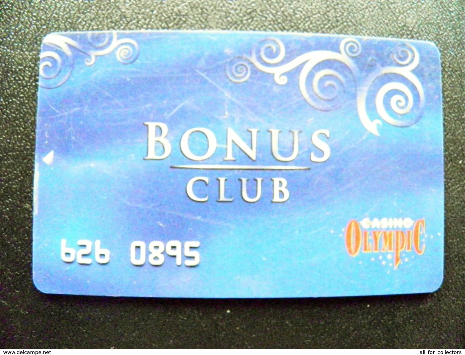 Olympic Casino Plastic Card Lithuania Bonus Club - Casinokarten