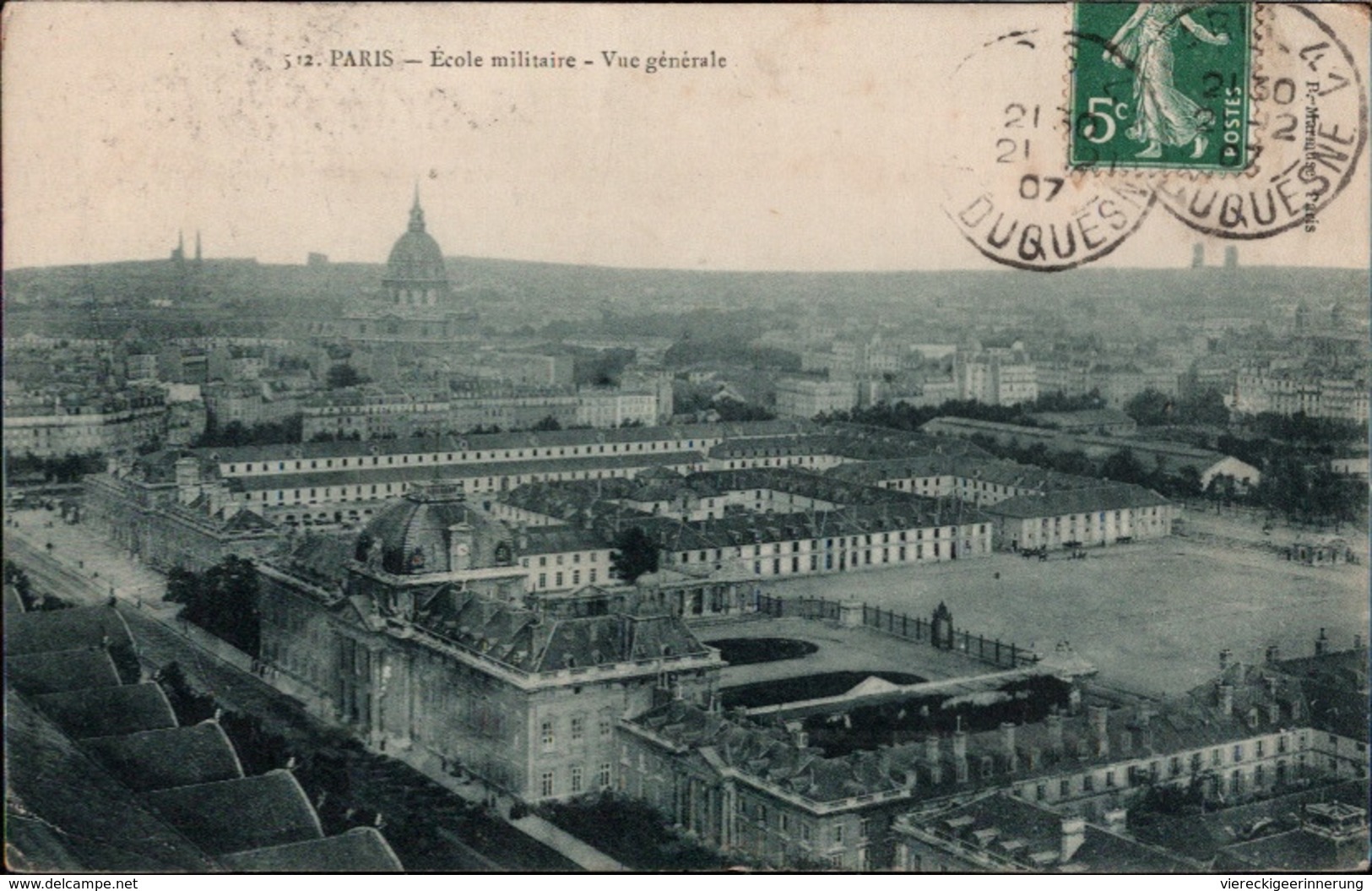 ! [75] Cpa, Paris, Ecole Militaire, Militaria, 1907, Militärschule, Frankreich - Autres & Non Classés