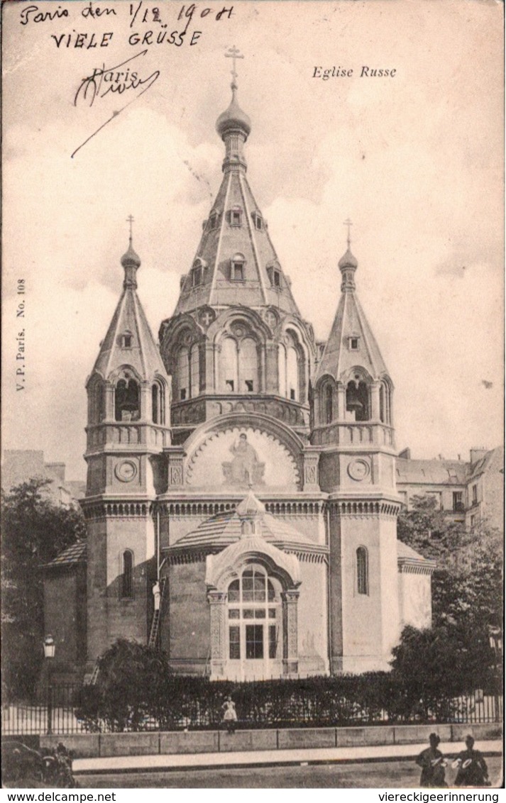 ! Cpa. 1904, Alte Ansichtskarte Paris [75], Eglise Russe, Russisch Orthodoxe Kirche, Russian Church - Chiese E Conventi