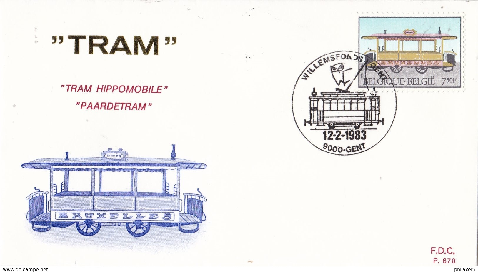 België - FDC 678-680 - 12 Februari 1983 - Geschiedenis Van De Tram En Trolleybus - OBP 2079-2081 - 1981-1990