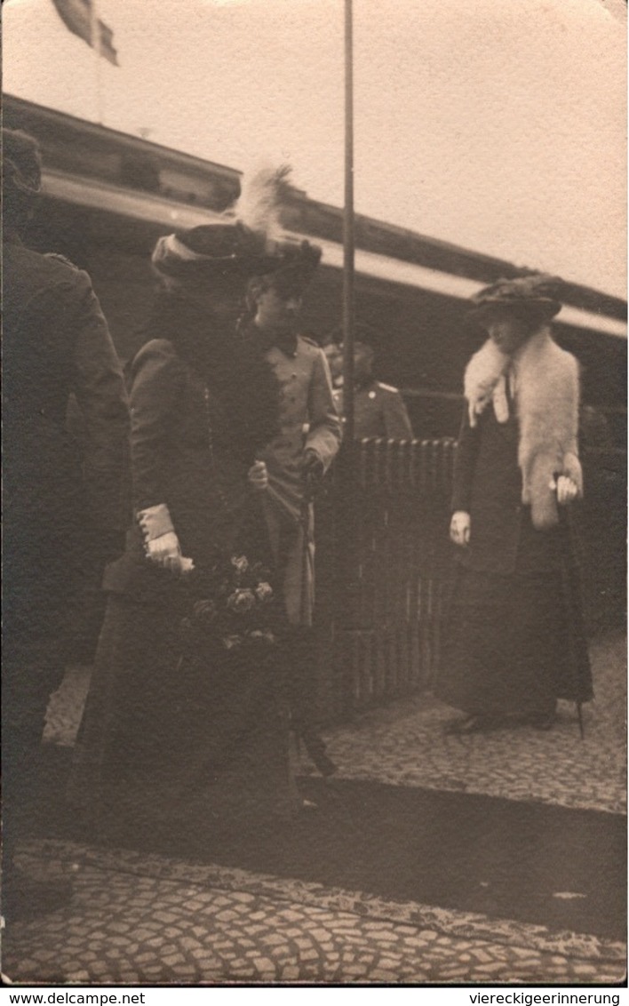 ! Seltene Fotokarte Photo, Blankenburg Harz, Besuch Von Kaiserin Auguste Victoria, Bahnhof, 1917, Adel, Royalty, Royales - Familles Royales