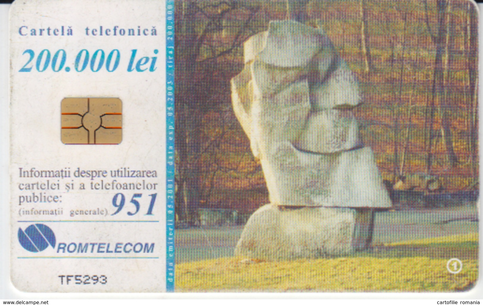 Romania - Buzau Magura Sculpture Camp  Phonecard - See Photos (front/back) - Romania