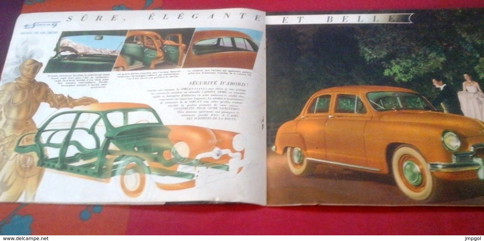 Belle Brochure Publicitaire SIMCA 9 ARONDE 8 Pages Toutes Couleurs - Werbung