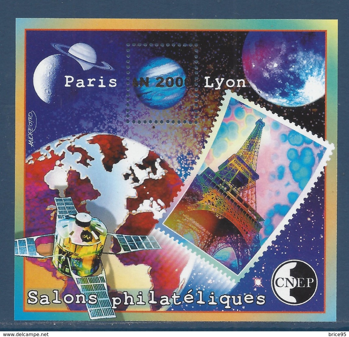 France - Bloc Souvenir CNEP - Neuf Sans Charnière - Salons Philatéliques Paris Lyon - 2000 - CNEP