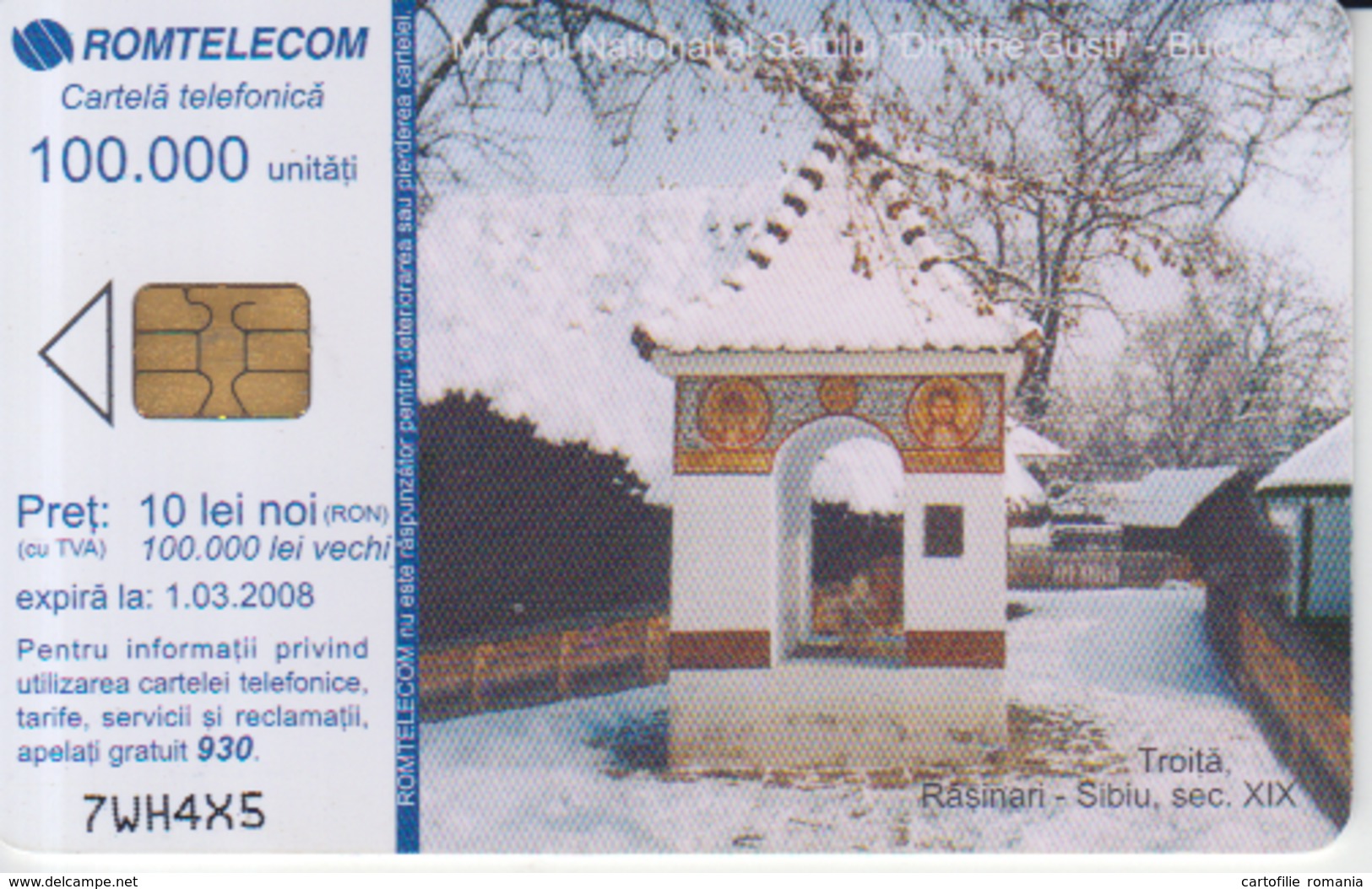 Romania - Maramures Dragomiresti Wooden Church Phonecard - See Photos (front/back) - Romania