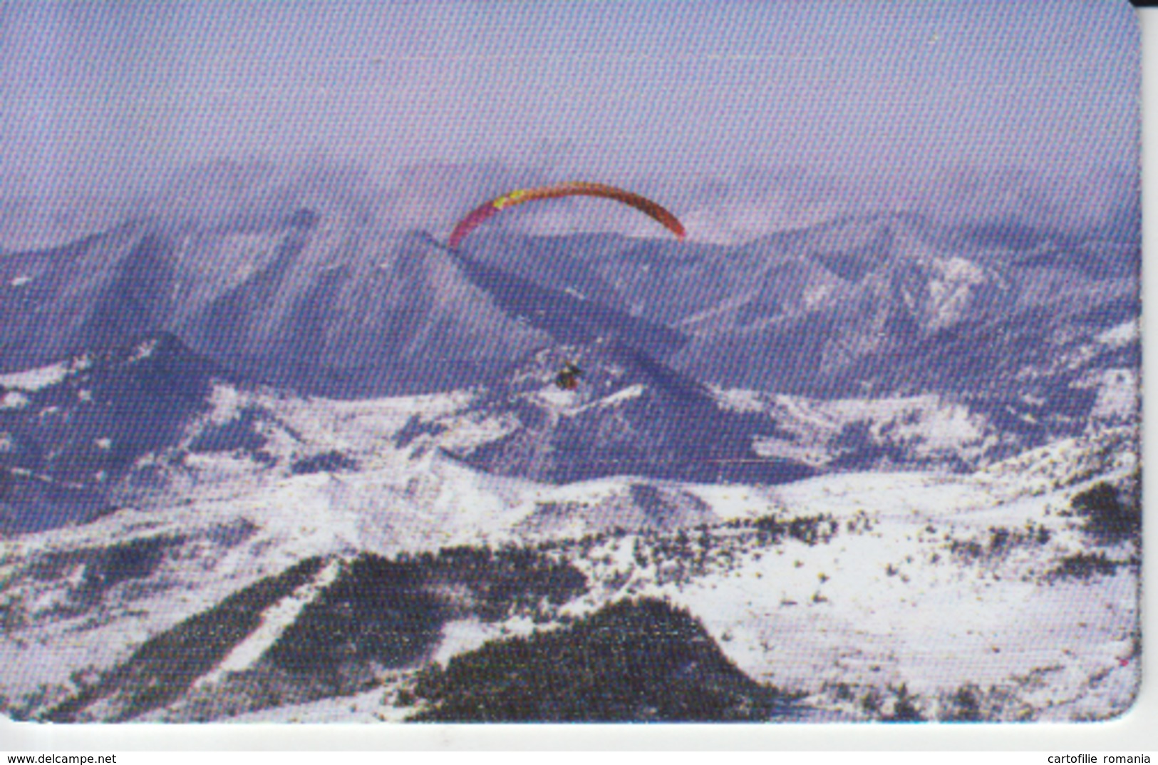 Romania - Paragliding Skydiving Ski Skier Sport Phonecard - See Photos (front/back) - Romania