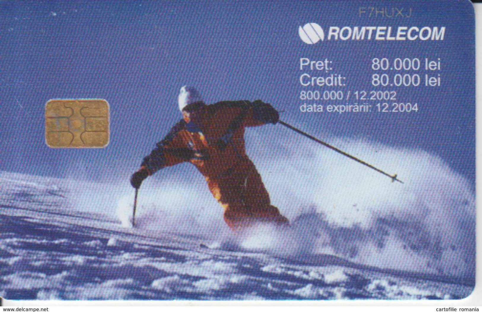 Romania - Paragliding Skydiving Ski Skier Sport Phonecard - See Photos (front/back) - Romania