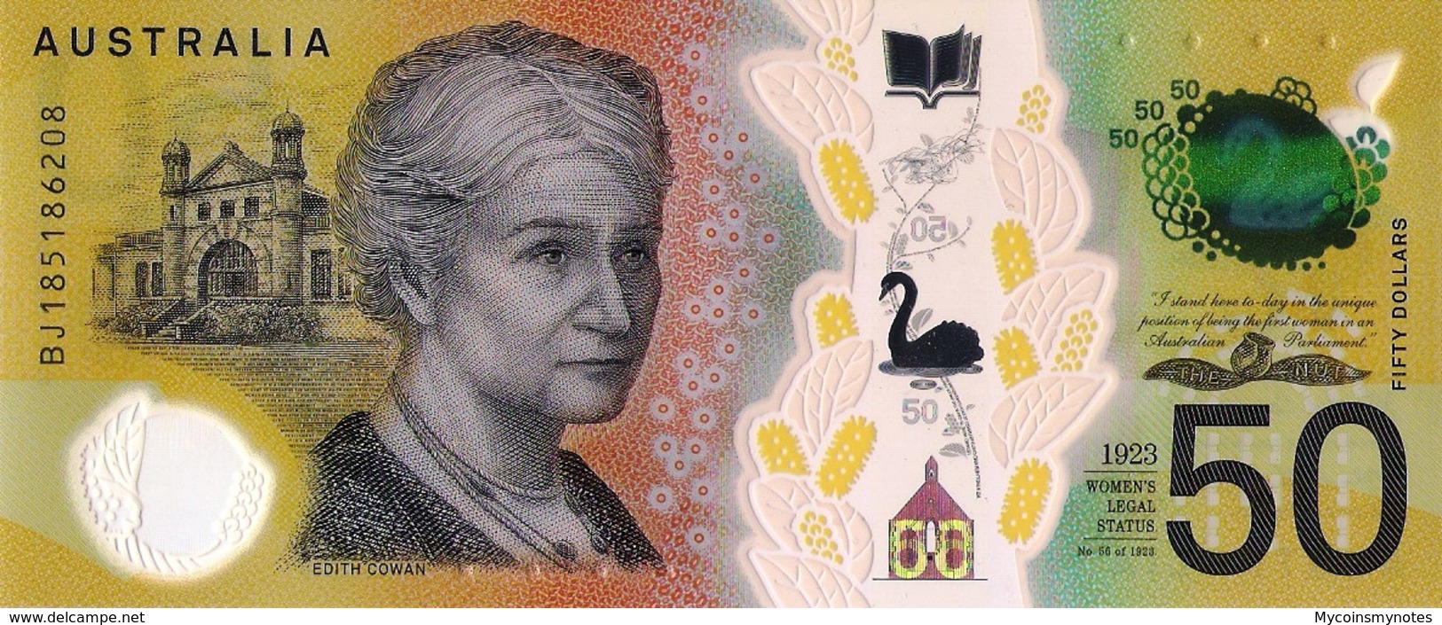 AUSTRALIA, 50 DOLLARS, 2018, P65A, UNC, POLYMER - 2005-... (Polymer)